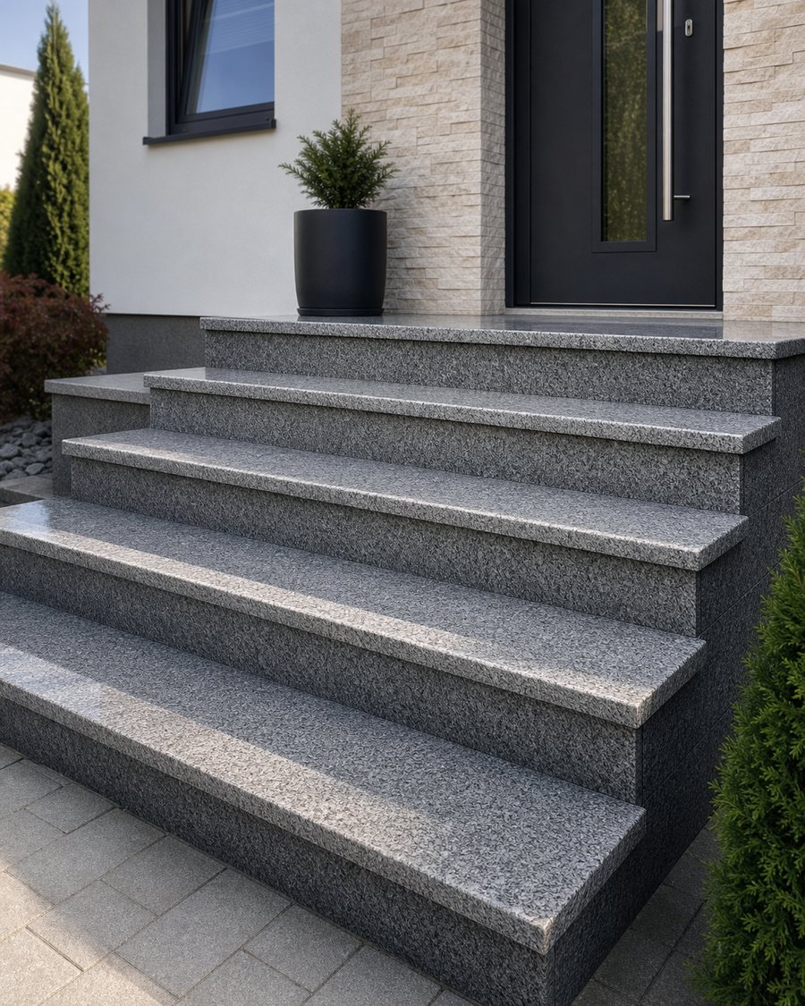 Trepte din granit pentru exterior